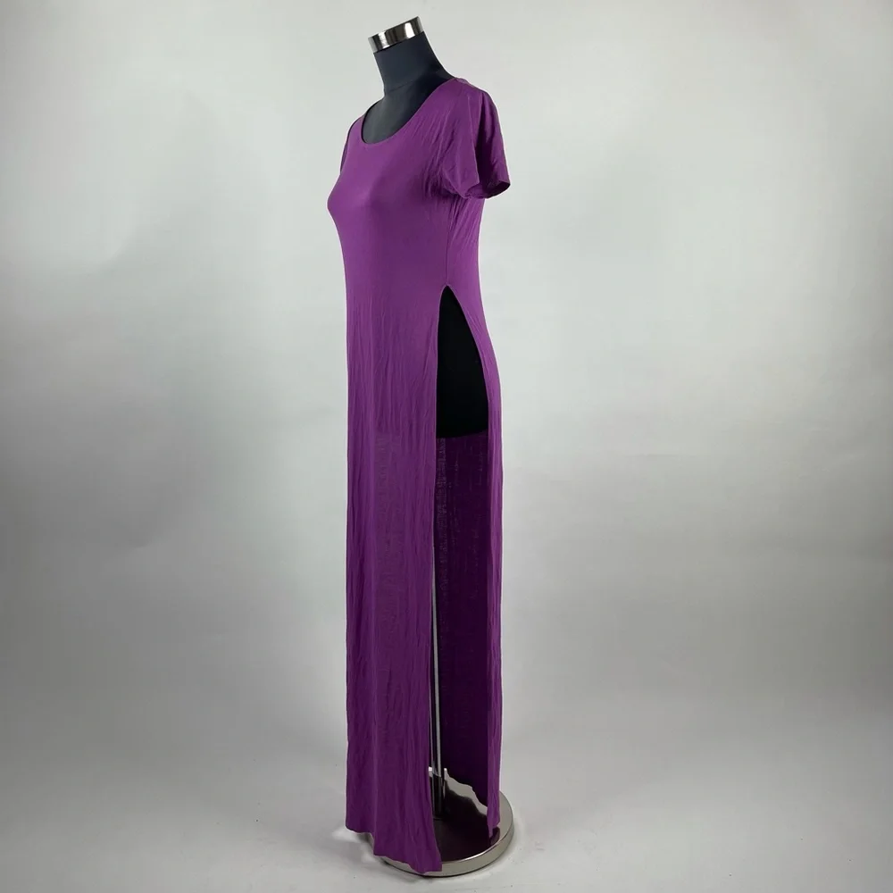High Slit Purple Maxi Top - Picture 3 of 6